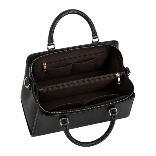 Bagiva Black Midnight Elegance Top Handle Satchel Bag