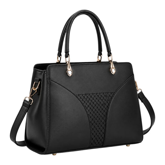 Bagiva Black Midnight Elegance Top Handle Satchel Bag