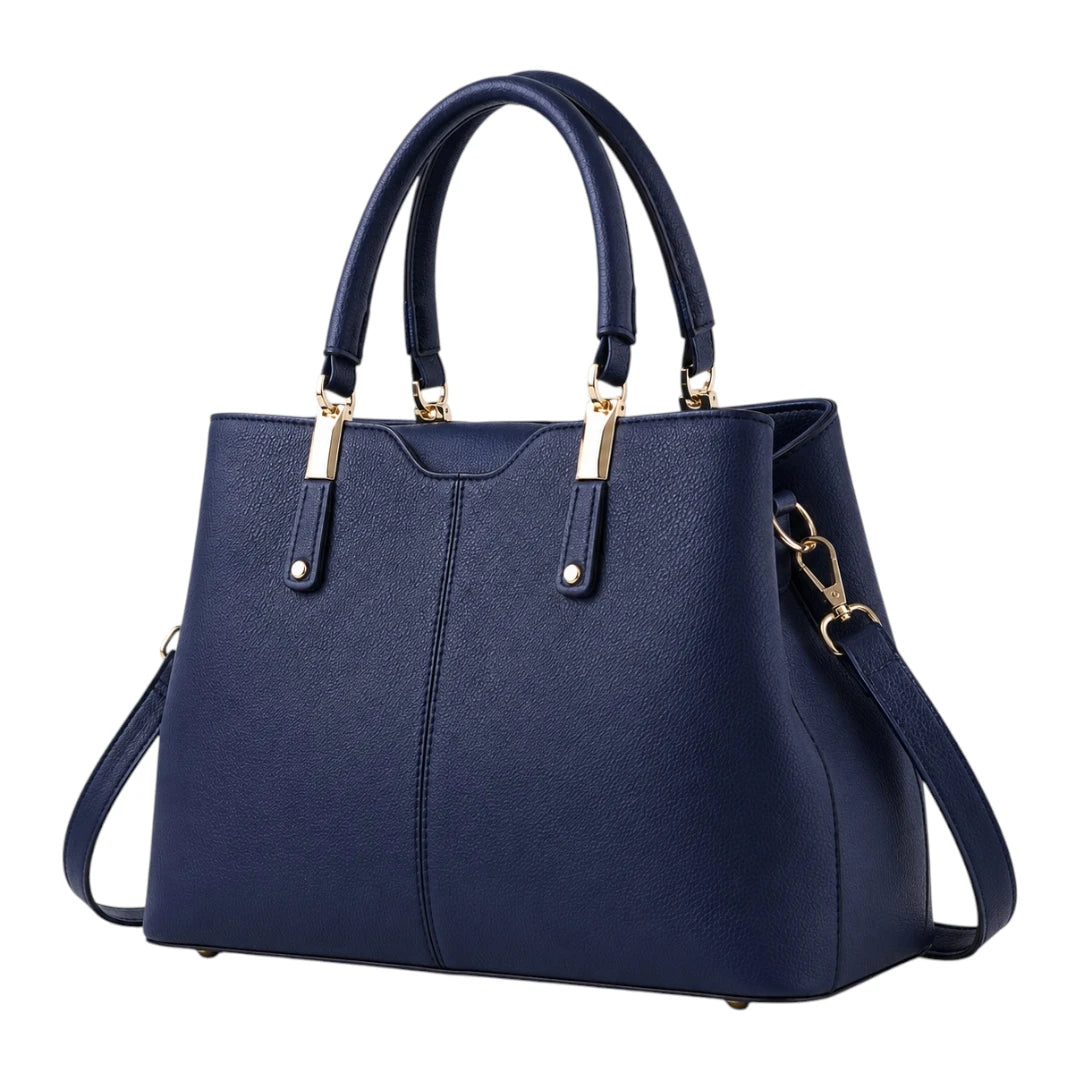 Bagiva Blue Classic Multi-Compartment Tote Handbag
