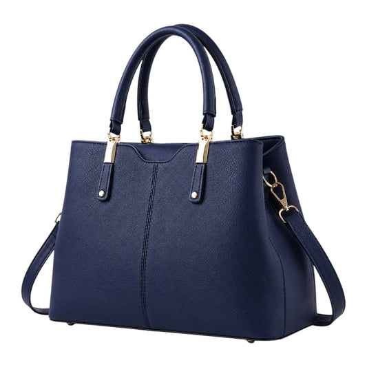 Bagiva Blue Classic Multi-Compartment Tote Handbag