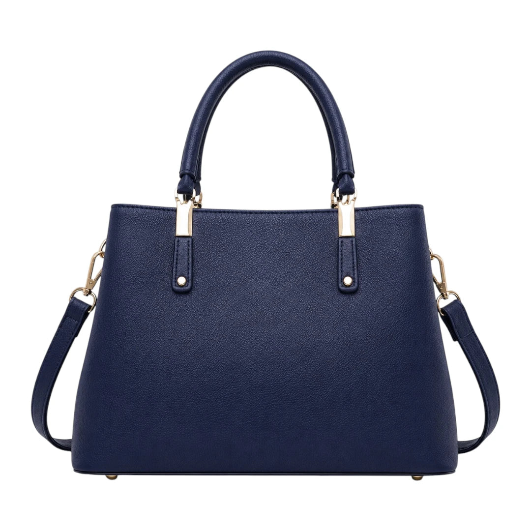Bagiva Blue Classic Multi-Compartment Tote Handbag