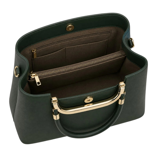 Bagiva Green Luxe Top Handle Satchel Handbag