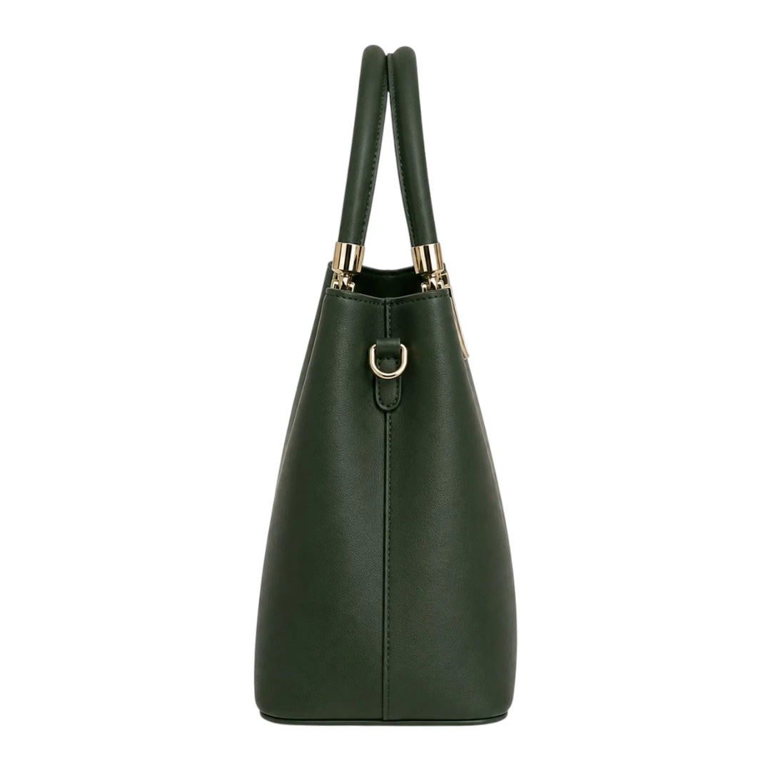 Bagiva Green Luxe Top Handle Satchel Handbag