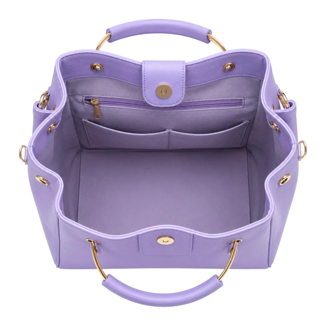 Bagiva Purple Elegance Tassel Tote Bag