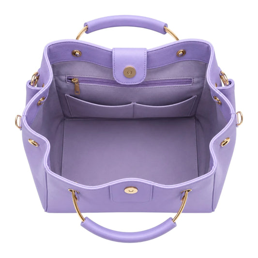 Bagiva Purple Elegance Tassel Tote Bag